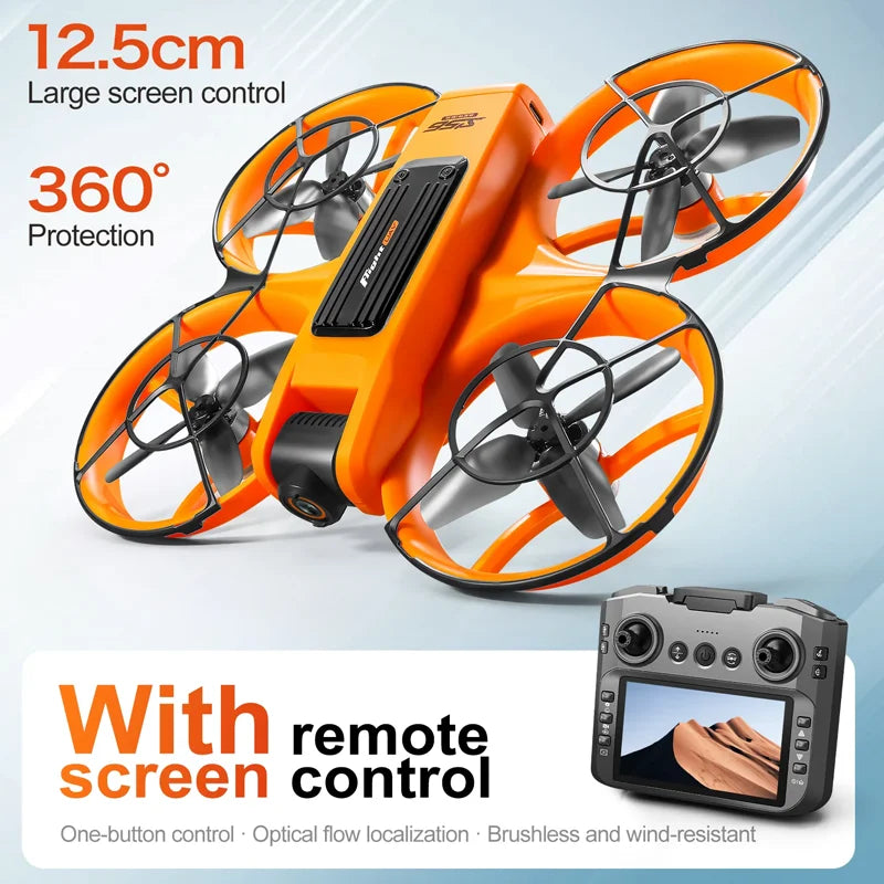New S156 Quadcopter Aircraft Drone 8K Professional Camera Drone 5G WIFI FPV 4.5 Inch Large Screen Remote Control RC Dron Boy Toy