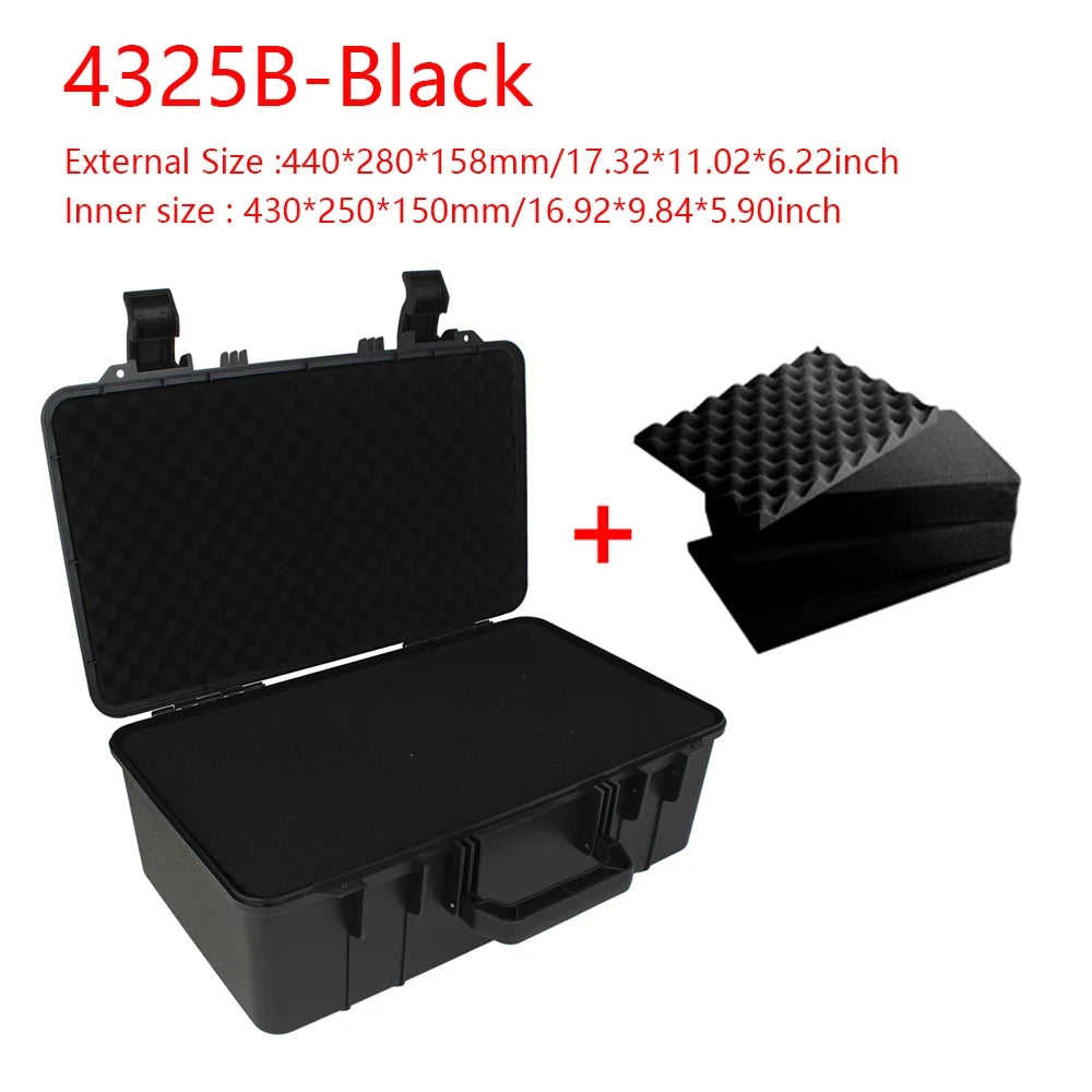 Waterproof Protective Tool Box Hard Carry Tool Case Bag Storage Box Equipment Instrument Toolbox Organizer Outdoor Suitcase