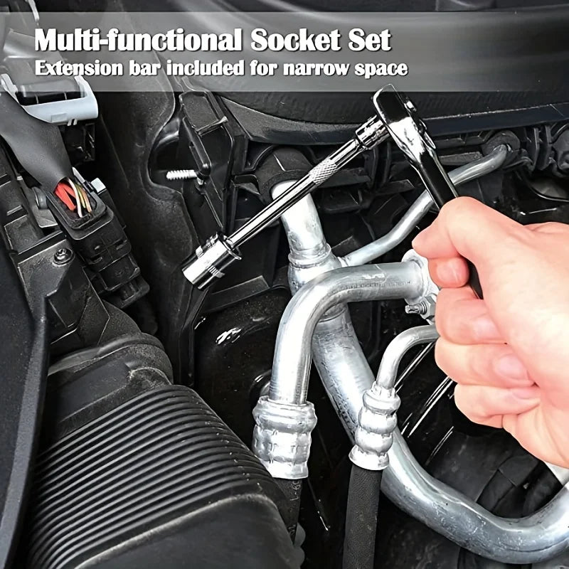 46pcs NEW Car Repair Tool Kit 46/53 Piece/Set Socket Set Car Repair Tool Ratchet Torque Wrench Combo Auto Repairing Tool Set