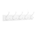SONGMICS Coat Rack, Wall-Mounted Coat Rack, Coat Hook with 5 Tri-Hooks, Hook Rack for Bags, Coats