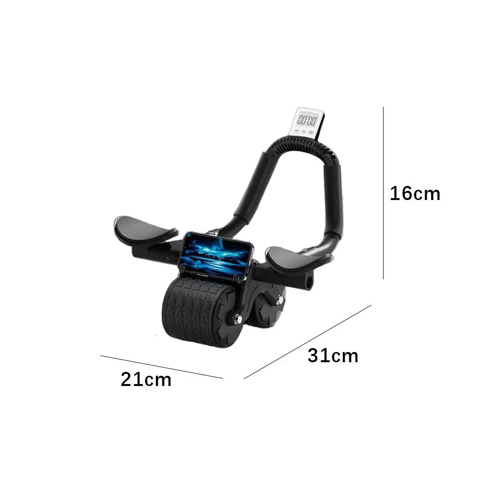 Elbow Supported Automatic Rebound Abdominal Tire Counting Display Screen AB Roller Wheel Training Equipment